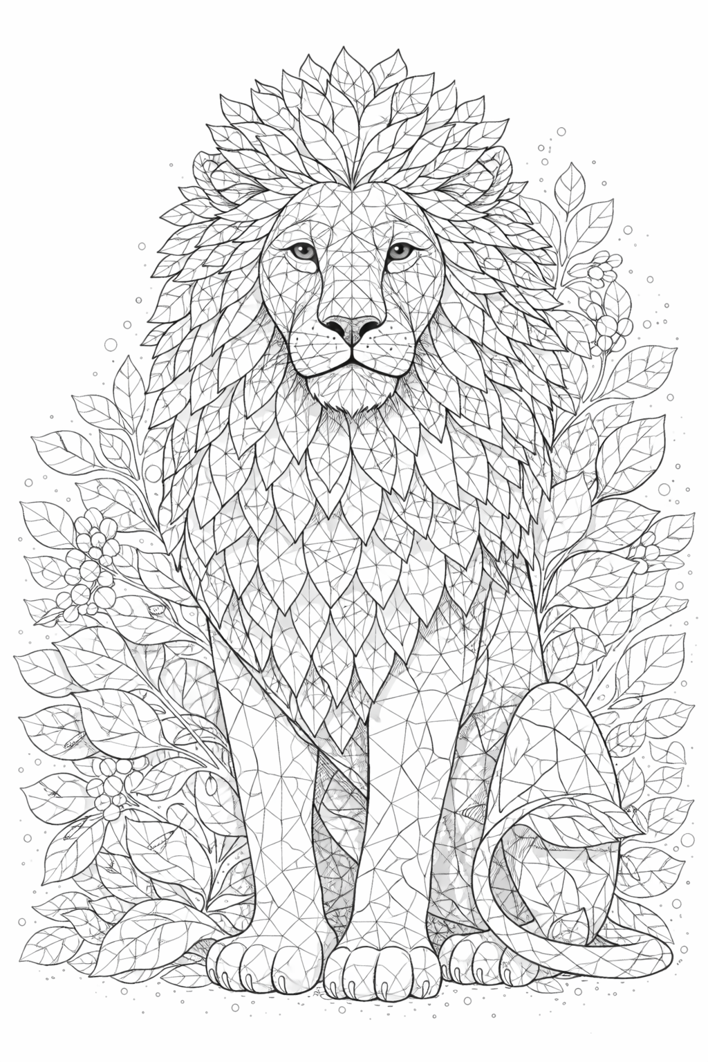 Mosaic Animals Adult Coloring Book – 30 Geometric Designs (Printable PDF) - Image 4