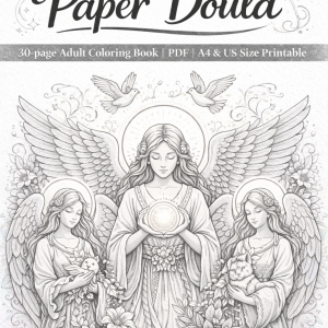 angels coloring book cover page