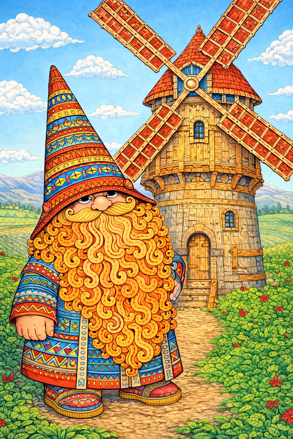 Gnomes Adult Coloring Book – 30 Detailed Pages (Printable PDF) - Image 4