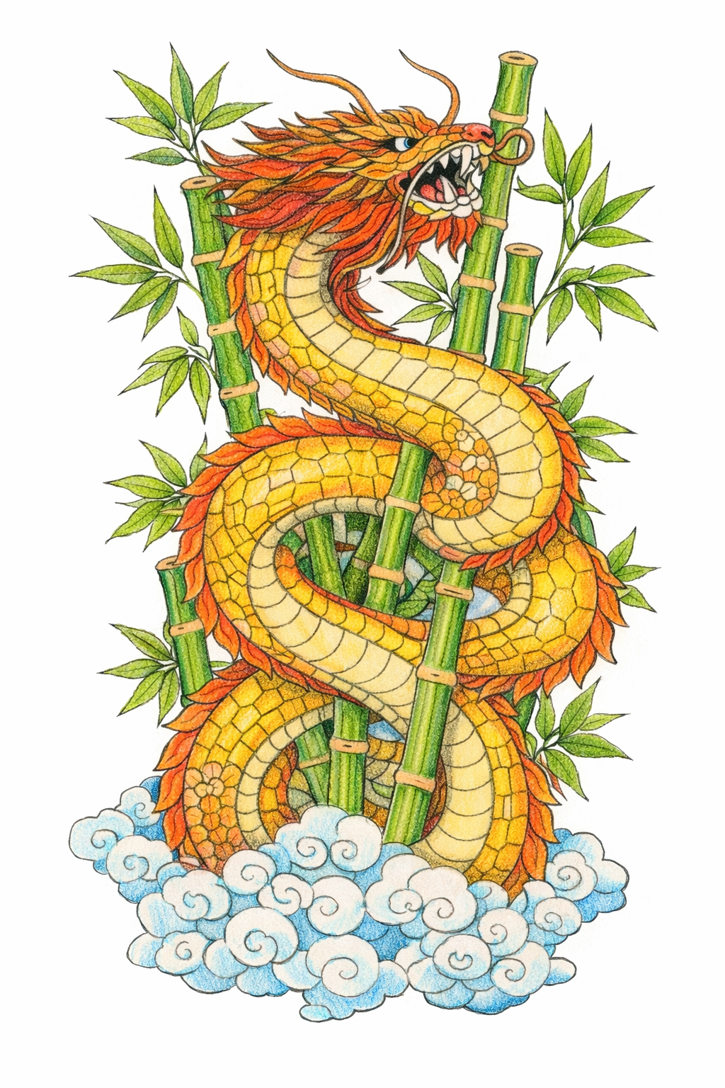 Chinese Dragons Adult Coloring Book – 30 Detailed Pages - Image 4