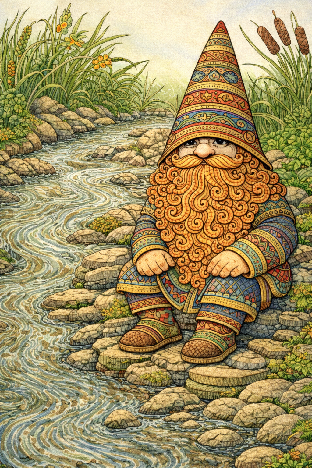 Gnomes Adult Coloring Book – 30 Detailed Pages (Printable PDF) - Image 6