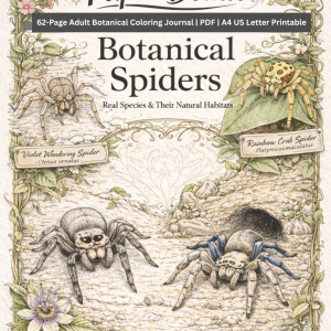 Spider Coloring Journal for Mindfulness & Anxiety Relief – 62 Pages
