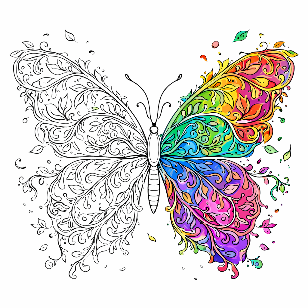 Phantasy Butterflies Coloring Book for Adults – 30 Printable Pages for Relaxation & Stress Relief - Image 3